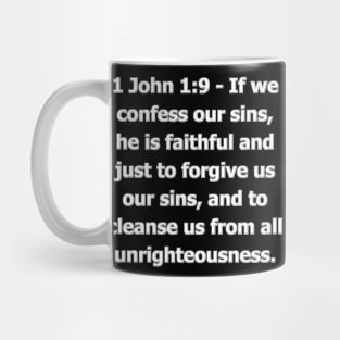 Bible Verse 1 John 1:9 (KJV) Mug